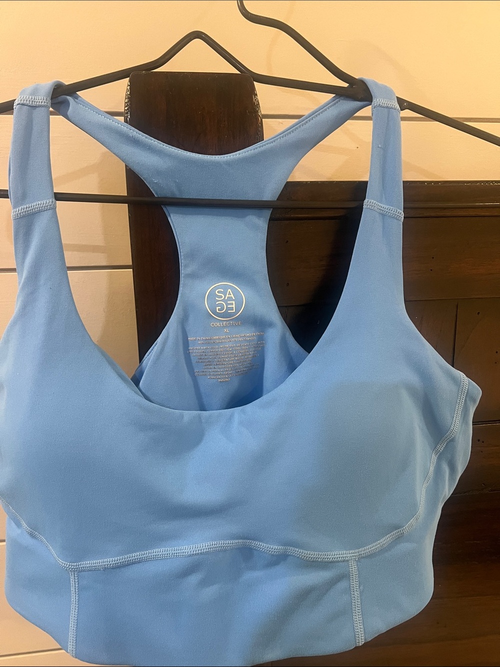 Sage collective ladies sports bra lightly padded size x large